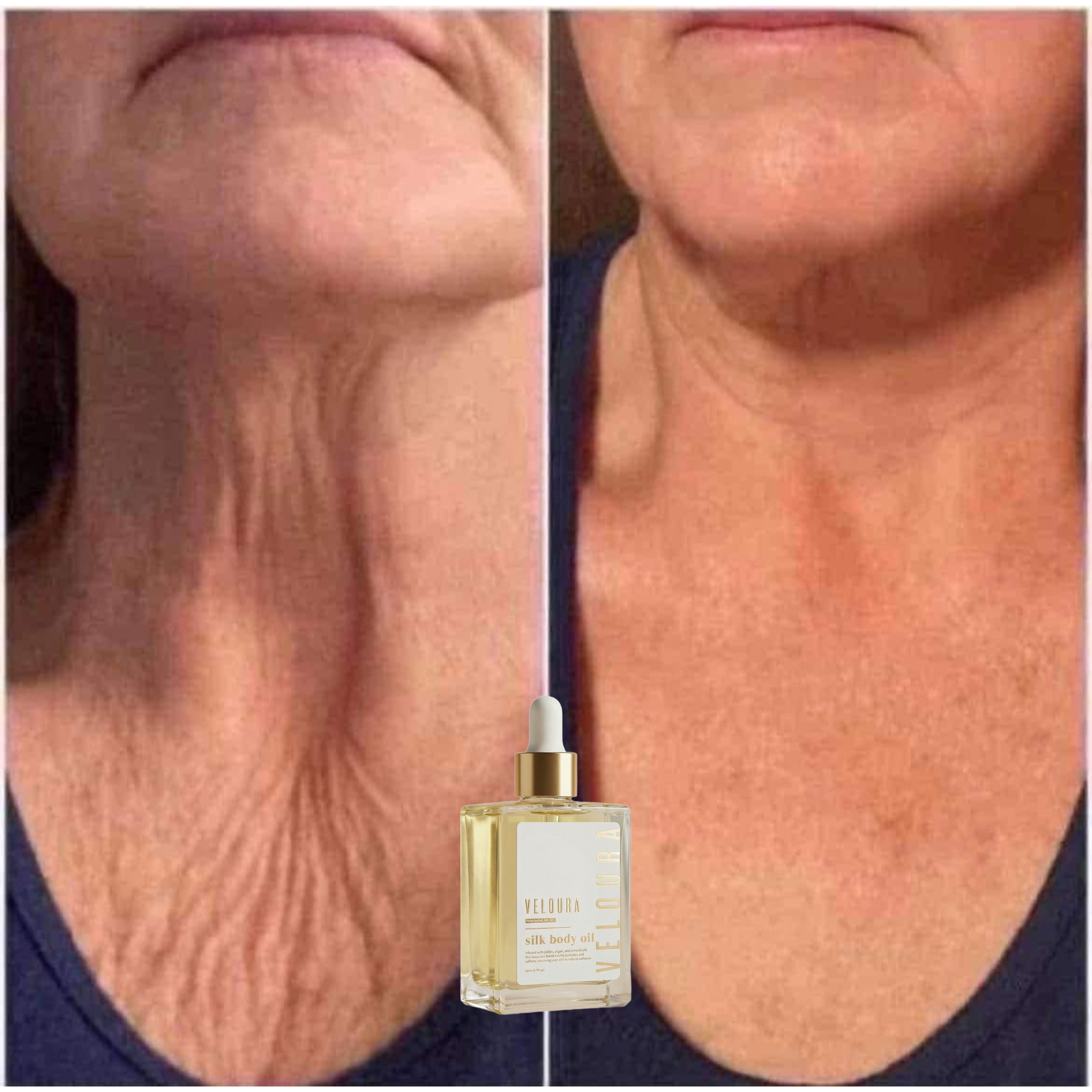 Veloura Body Oil ingredients and bottle still life