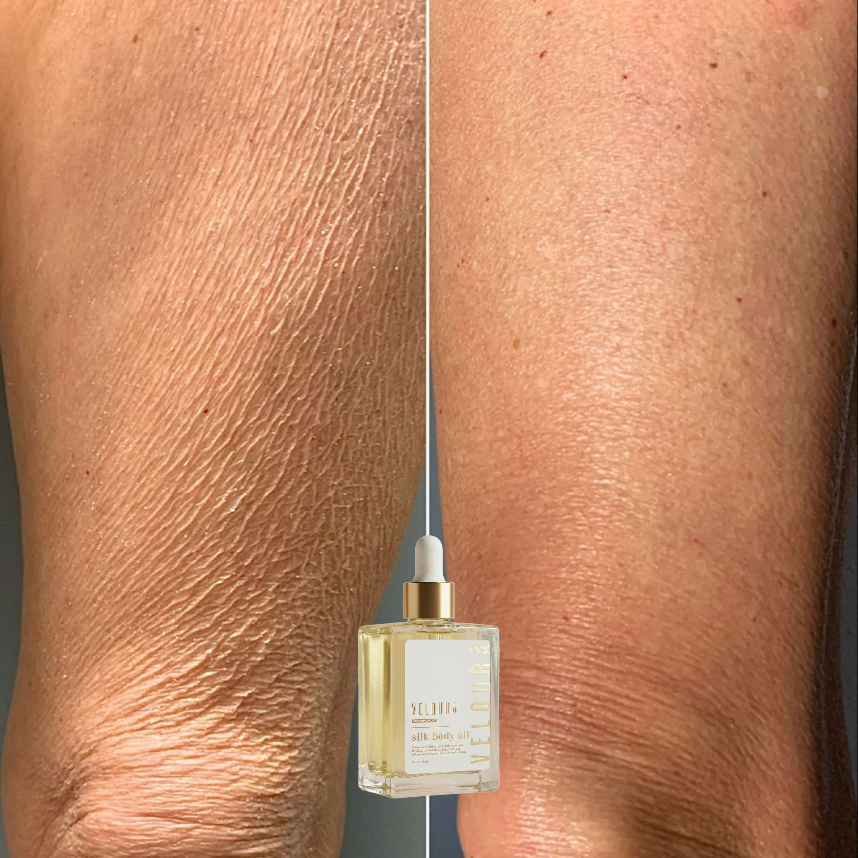 Woman using body oil as part of a daily routine